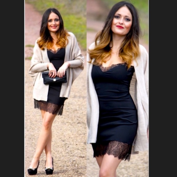 💞HP💞 ZARA Black FITTED LINGERIE STYLE Dress - Picture 3 of 11